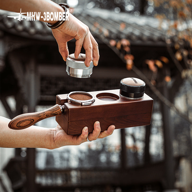 MHW-3BOMBER Wood Portafilter Holder