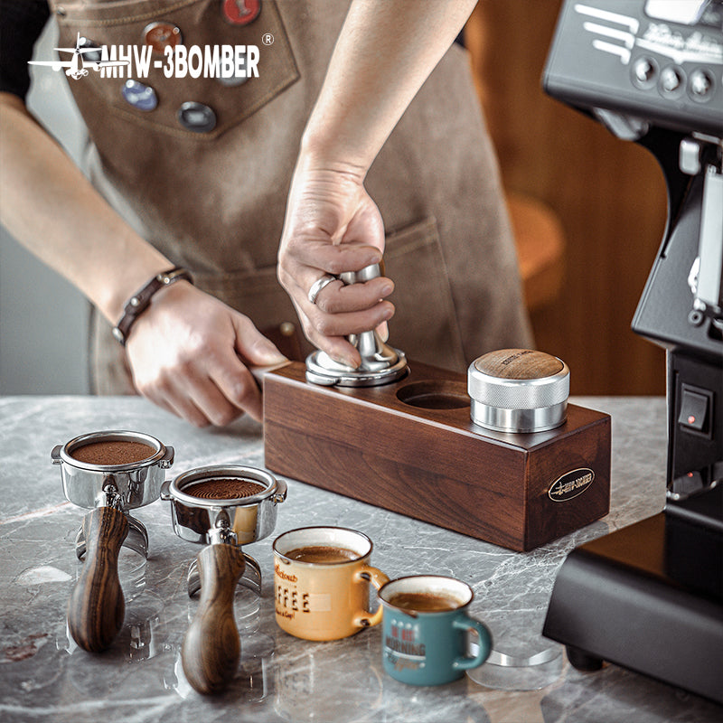 MHW-3BOMBER Wood Portafilter Holder