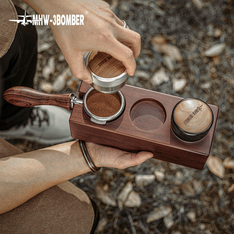 MHW-3BOMBER Wood Portafilter Holder
