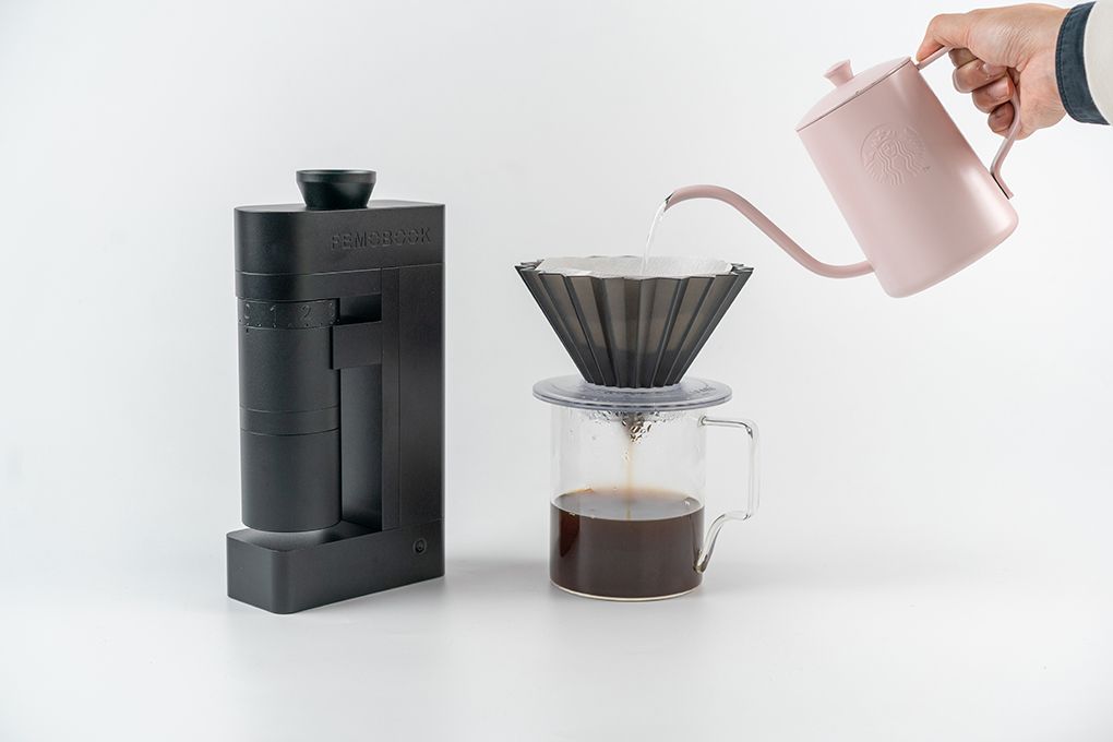 FEMOBOOK A5 Electric Coffee Grinder Black Gold