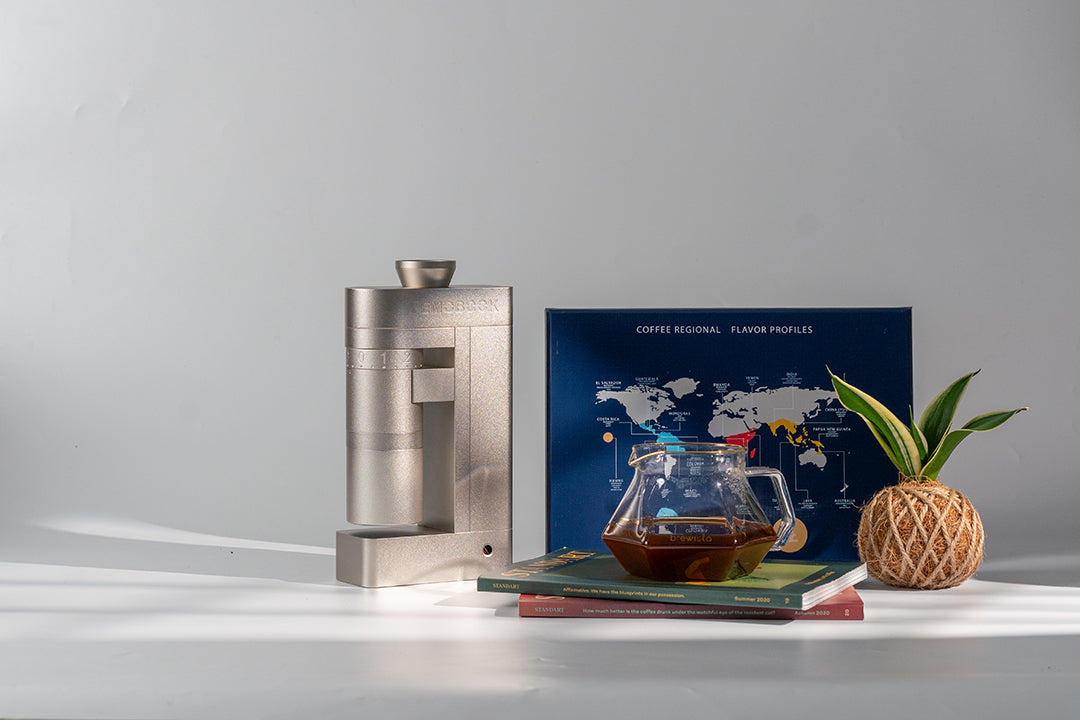 FEMOBOOK A5 Electric Coffee Grinder Champangne gold