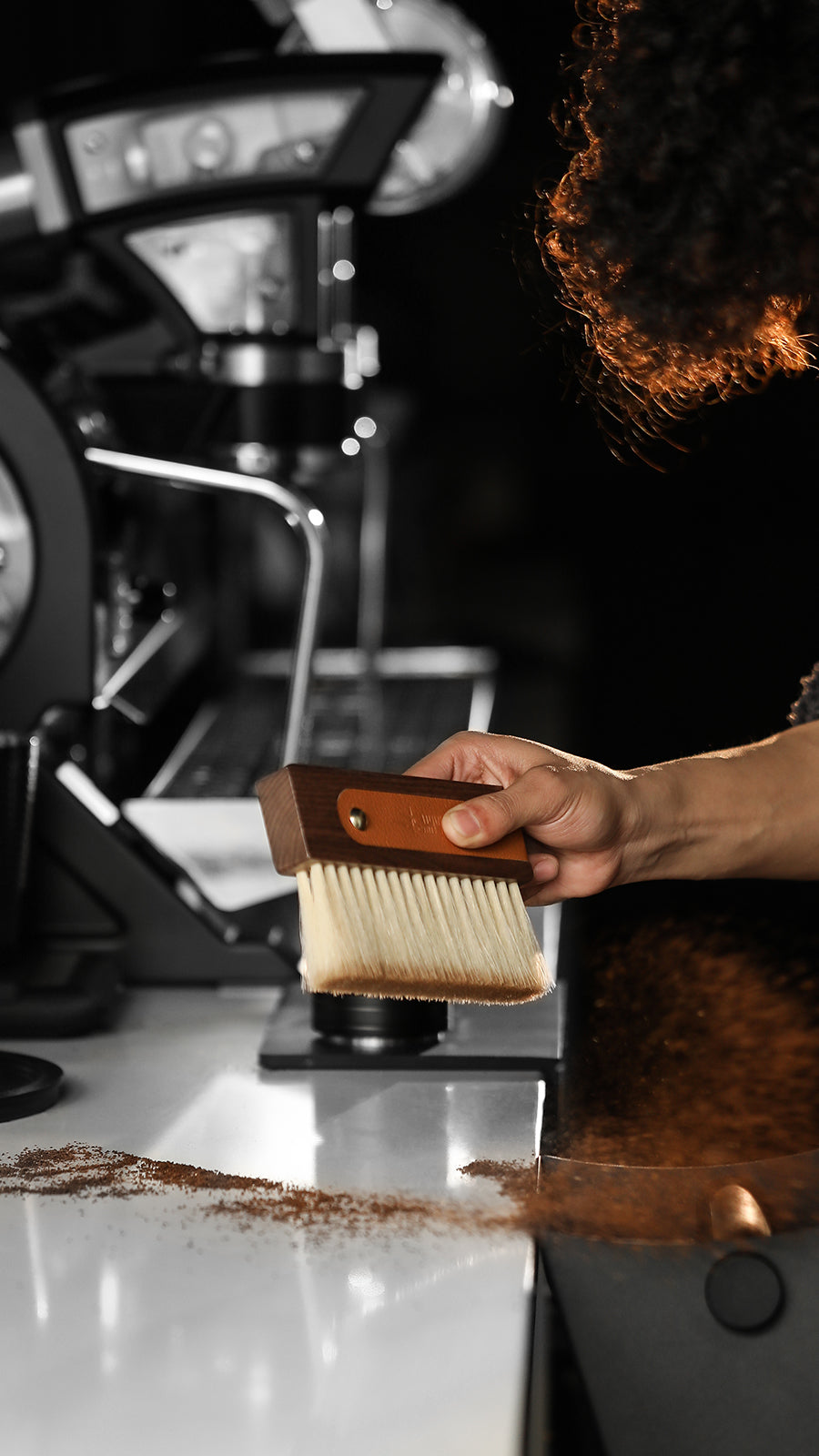 MHW-3BOMBER Line Leather Sheath Brush